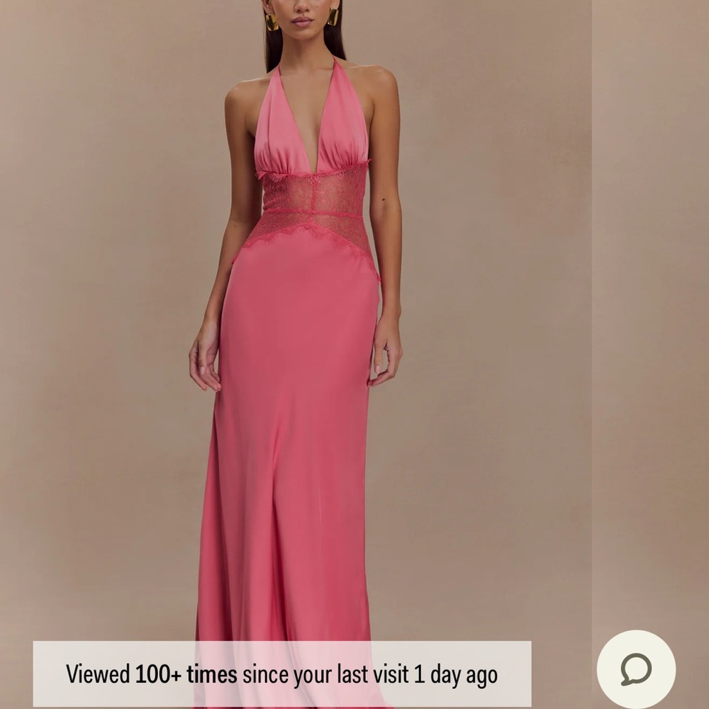 Meshki Pink Backless Maxi Dress